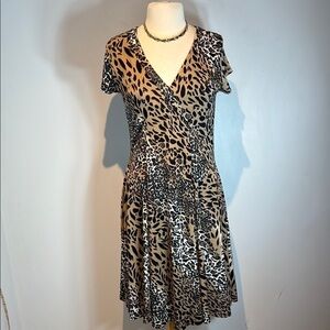 Fiori Leopard Print Women's Dress size medium